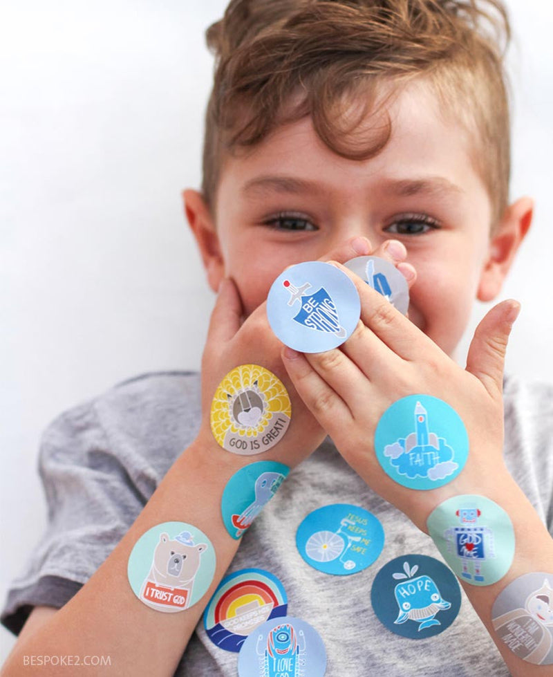 Clean Boy Sticker bold boys sticker set - BESPOKE2.COM - For Kids