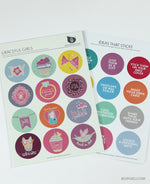 graceful girls sticker set