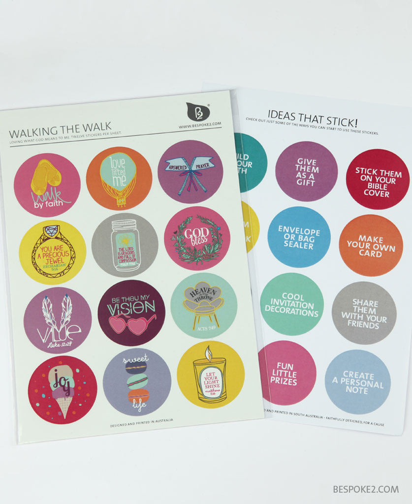 walking the walk sticker set - BESPOKE2.COM - For Kids
