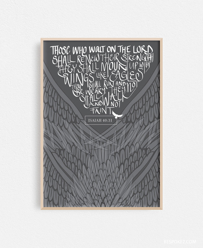 wings like eagles print